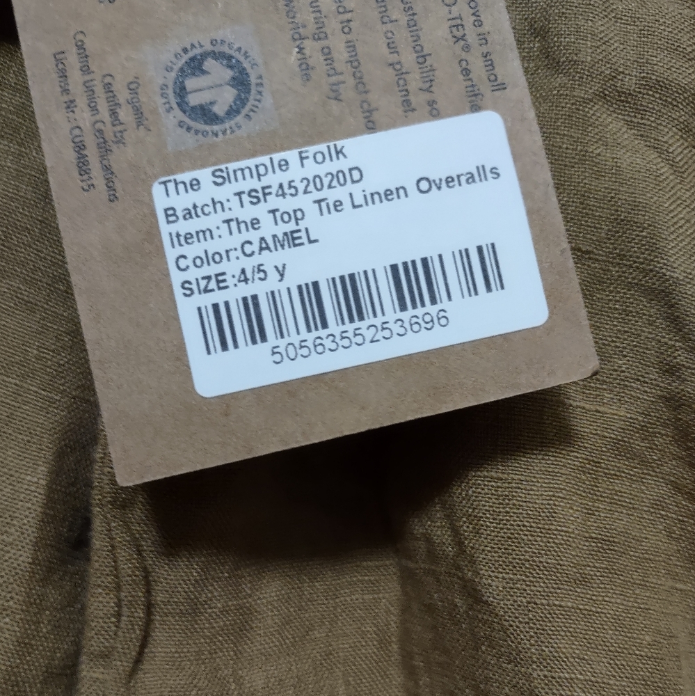 The top tie linen overalls NWT - Picture 4 of 7